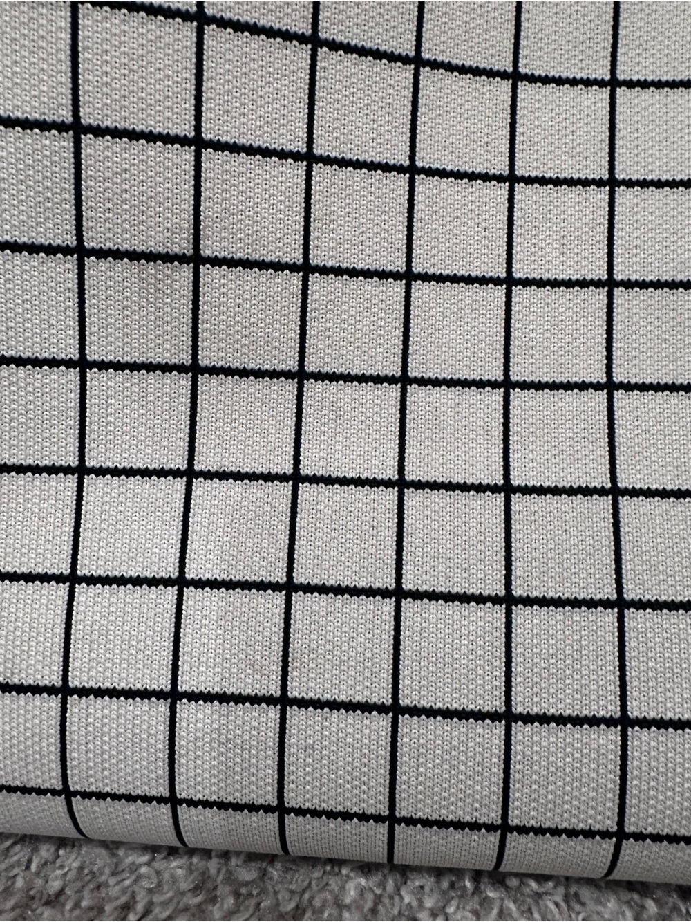 Rothy's White Grid Tote with Black Trim - Picture 3 of 6